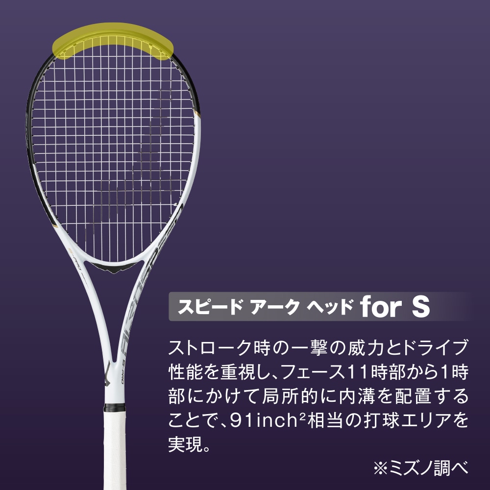 アクロスピード S-01(ソフトテニス)|63JTN6A4|ラケット|テニス|ミズノ