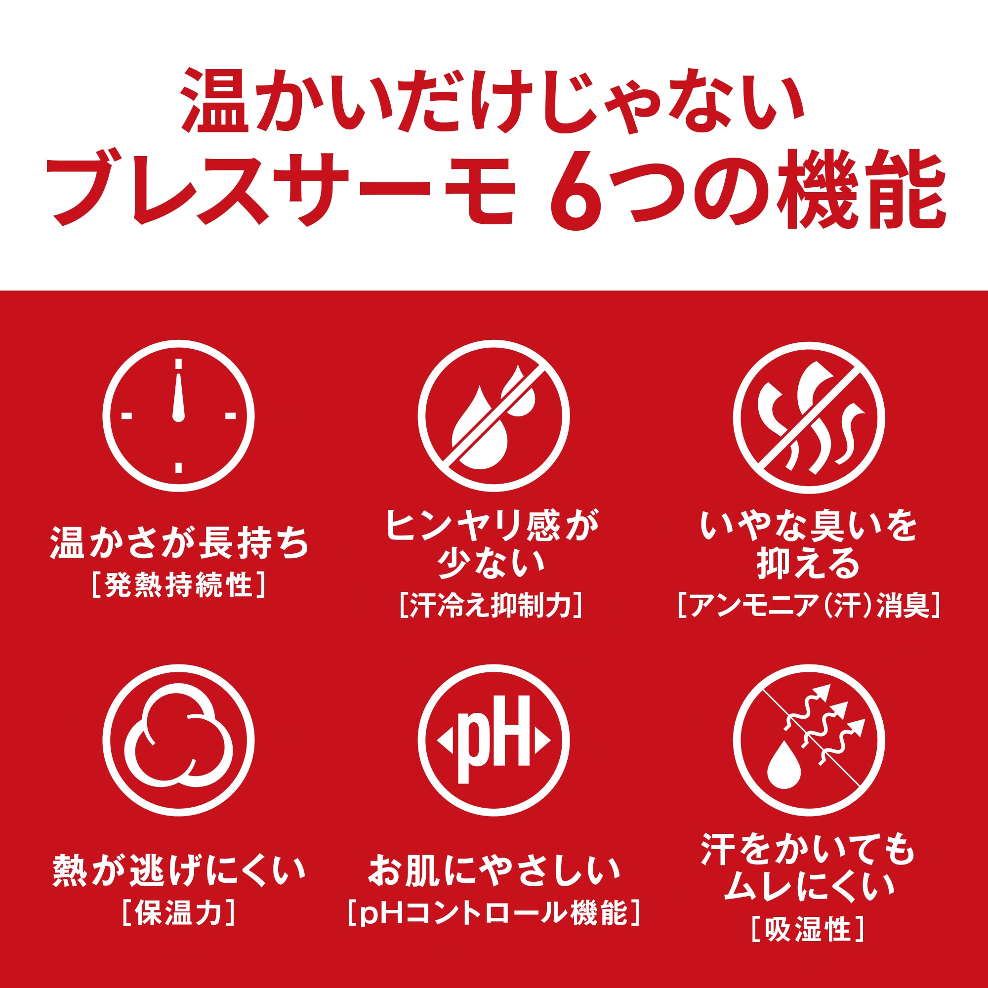 吸湿発熱】ブレスサーモアンダーウエアEXクルーネック長袖シャツ