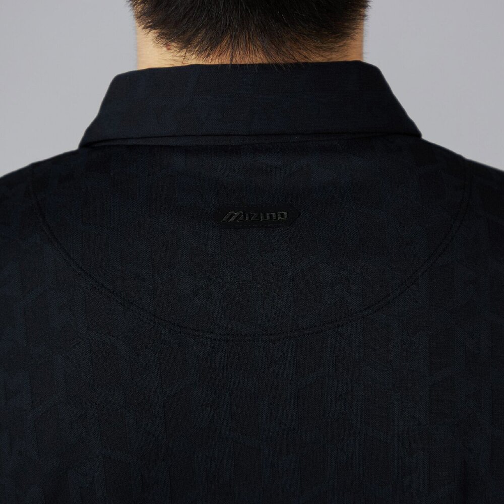 ニットジャガード共衿長袖シャツ|E2MAC506|トップス|ゴルフウエア