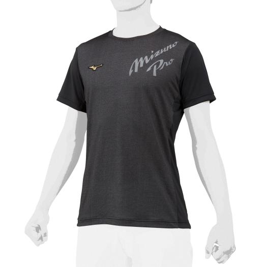 MIZUNO SHOP [ミズノ公式オンラインショップ] 【ミズノプロ】ドライエアロフローKUGEKI ICE Tシャツ[ユニセックス] 09 ブラック 12JA2T81
