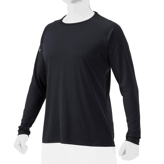 MIZUNO SHOP [ミズノ公式オンラインショップ] ロングTシャツ(長袖)[ユニセックス] 09 ブラック 12JAAT19の大画像