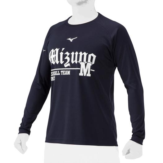 MIZUNO SHOP [ミズノ公式オンラインショップ] ロングTシャツ(長袖)[ユニセックス] 14 ネイビー 12JAAT19