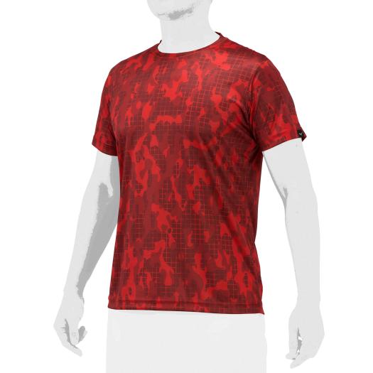 MIZUNO SHOP [ミズノ公式オンラインショップ] グラフィックプリントTシャツ[ユニセックス] 62 チャイニーズレッド 12JAAT59の画像