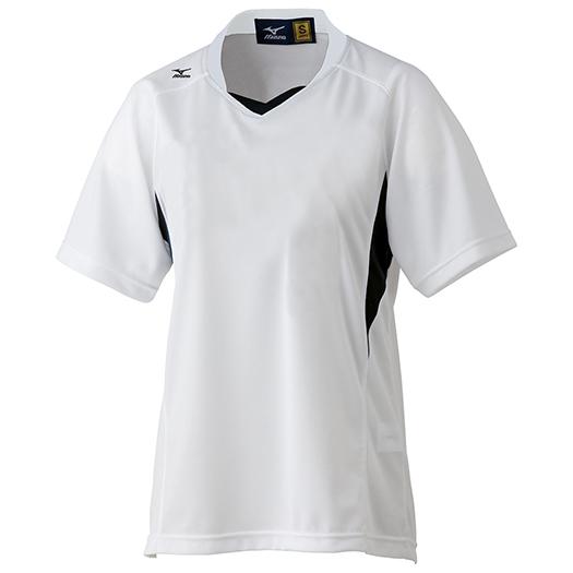 MIZUNO SHOP [ミズノ公式オンラインショップ] ゲームシャツ[ウィメンズ／ソフトボール] 09 ホワイト×ブラック 12JC4F70の画像