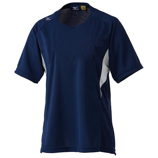 MIZUNO SHOP [ミズノ公式オンラインショップ] ゲームシャツ[ウィメンズ／ソフトボール] 74 ネイビー×ホワイト 12JC4F70の画像