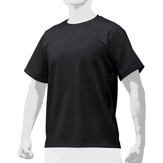 MIZUNO SHOP [ミズノ公式オンラインショップ] ベースボールシャツ／丸首[ユニセックス] 09 ブラック 12JC9L38の画像