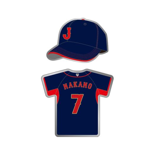 MIZUNO SHOP [ミズノ公式オンラインショップ] 侍ジャパン 選手ピンバッチ(ビジター)／22年モデル ユニセックス 07 中野 拓夢 16JRGJ37