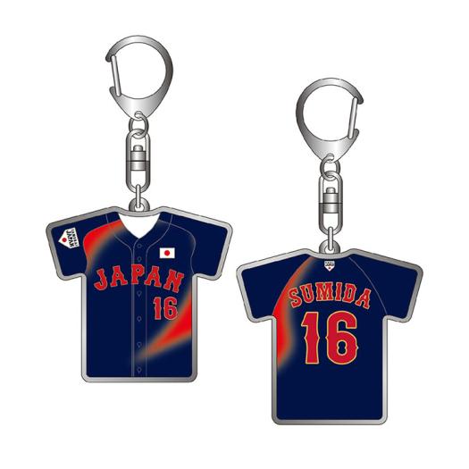 MIZUNO SHOP [ミズノ公式オンラインショップ] 侍ジャパン 選手ユニフォームキーホルダー(ビジター／2024年プレミア12) 16 隅田 知一郎 16JRGJ80_s