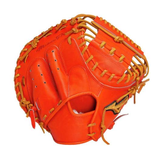 MIZUNO SHOP [ミズノ公式オンラインショップ] 軟式用【ミズノプロ】號SAKEBI Compact【捕手用／M-R型】 ユニセックス 5249 スプレンディッドオレンジ×コルク 1A