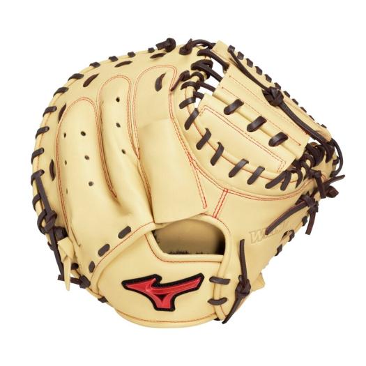MIZUNO SHOP [ミズノ公式オンラインショップ] 軟式用ウィルドライブ レッド【捕手用／M-R型】 ユニセックス 8057 ブロンド×ブラウン 1AJCR33610