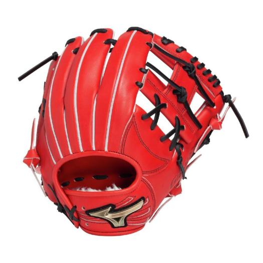 MIZUNO SHOP [ミズノ公式オンラインショップ] 軟式用【グローバルエリート】Hselection SIGNA【内野手用／サイズ9】 ユニセックス 7009 ラディッシュ×ブラック