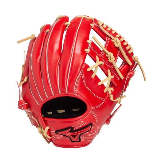 MIZUNO SHOP [ミズノ公式オンラインショップ] 軟式用ウィルドライブ レッド IBE限定スペック【内野手向け／サイズ9】 ユニセックス 7080 ラディッシュ×ブロンド