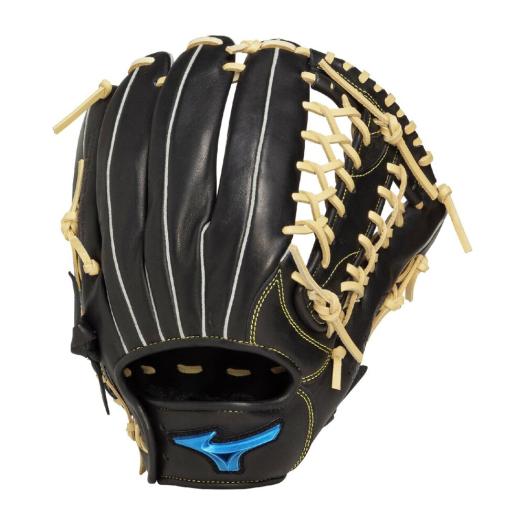 MIZUNO SHOP [ミズノ公式オンラインショップ] 軟式用ウィルドライブ ブルー 限定カラー【外野手向け／サイズ14】 ユニセックス 0980 ブラック×ブロンド 1AJGR33