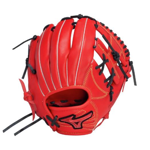 MIZUNO SHOP [ミズノ公式オンラインショップ] ソフトボール用ウィルドライブ レッド IBE【内野手向け／サイズ8】 ユニセックス 7009 ラディッシュ×ブラック 1AJ