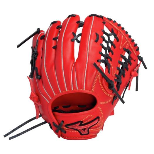 MIZUNO SHOP [ミズノ公式オンラインショップ] ソフトボール用ウィルドライブ レッド IBE【外野手向け／サイズ13】 ユニセックス 7009 ラディッシュ×ブラック 1A