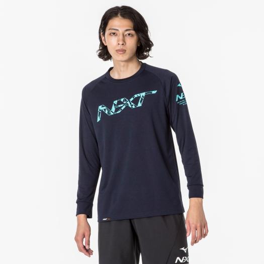 MIZUNO SHOP [ミズノ公式オンラインショップ] N-XT Tシャツ(長袖／UPF50+)[ユニセックス] 14 ディープネイビー 32JAA225