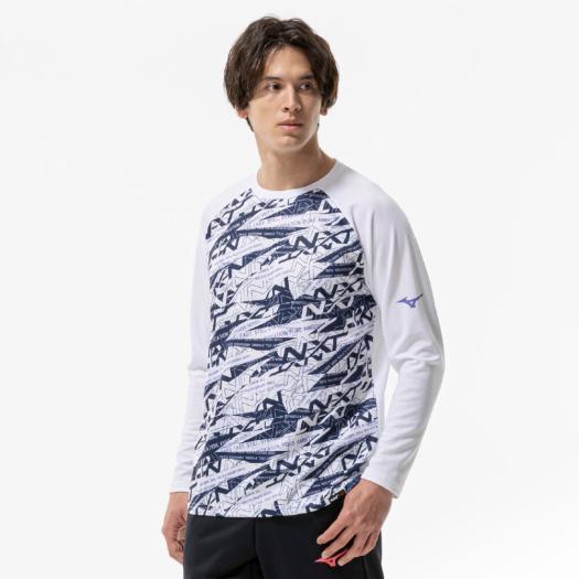 MIZUNO SHOP [ミズノ公式オンラインショップ] N-XT Tシャツ(長袖) ユニセックス 01 ホワイト 32JAC745