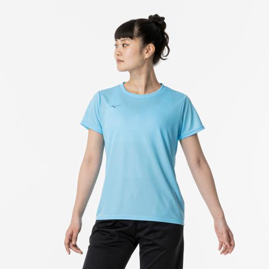 MIZUNO SHOP [ミズノ公式オンラインショップ] ナビドライTシャツ(半袖／丸首)[ウィメンズ] 21 スプラッシュブルー×ブルー 32MA1390の画像