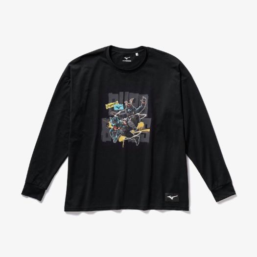 MIZUNO SHOP [ミズノ公式オンラインショップ] Dragon76ルーズフィットTシャツ(長袖) ユニセックス 09 ブラック 32MA5DR4