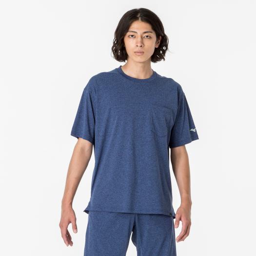 MIZUNO SHOP [ミズノ公式オンラインショップ] ドライルーズフィットTシャツ[ユニセックス] 13 エステートブルー杢 32MAA028