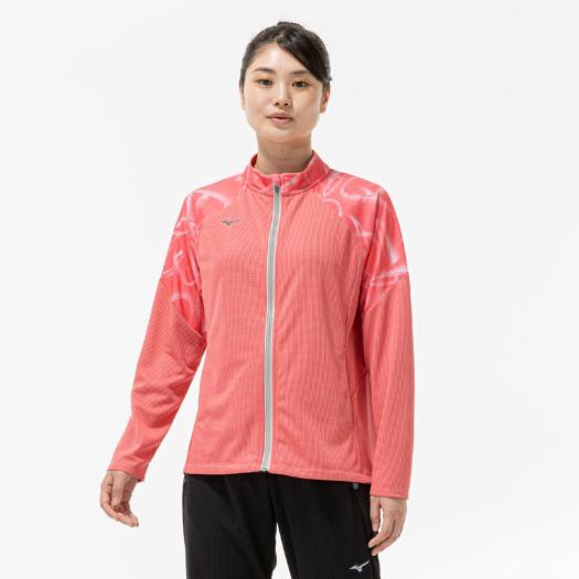 MIZUNO SHOP [ミズノ公式オンラインショップ] 【汗処理／通気】ドライエアロフロージャケット ウィメンズ 64 カリプソピンク 32MCC820