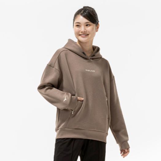 MIZUNO SHOP [ミズノ公式オンラインショップ] ストレッチスウェットプルオーバーフーディ ウィメンズ 52 キャメル杢 32MCC825