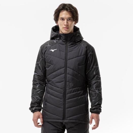 MIZUNO SHOP [ミズノ公式オンラインショップ] 【保温素材／吸湿発熱】テックフィルブレスサーモコート(ミドル丈) メンズ 09 ブラック 32MEC536