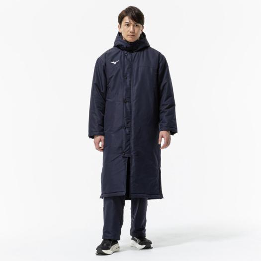 MIZUNO SHOP [ミズノ公式オンラインショップ] 【吸湿発熱】ブレスサーモ中綿ロングコート ユニセックス 11 ディープネイビー 32MEC555