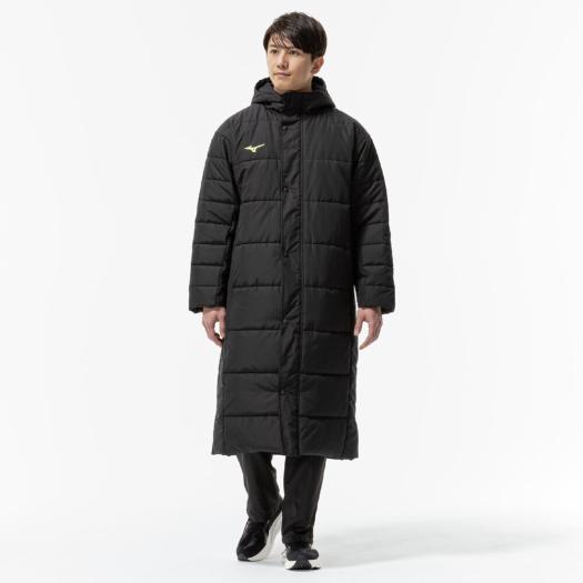 MIZUNO SHOP [ミズノ公式オンラインショップ] ナカワタロングコート ユニセックス 09 ブラック×ブラック 32MEC663