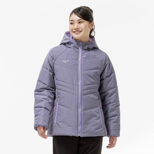 MIZUNO SHOP [ミズノ公式オンラインショップ] 【保温素材／吸湿発熱】テックフィルブレスサーモコート ウィメンズ 18 グラナイトグレー 32MEC835