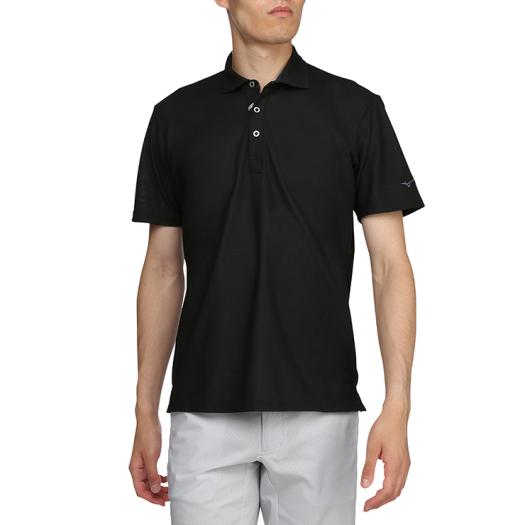 MIZUNO SHOP [ミズノ公式オンラインショップ] 半袖シャツ(シャツ衿)[メンズ] 09 ブラック 52MA9A02の大画像