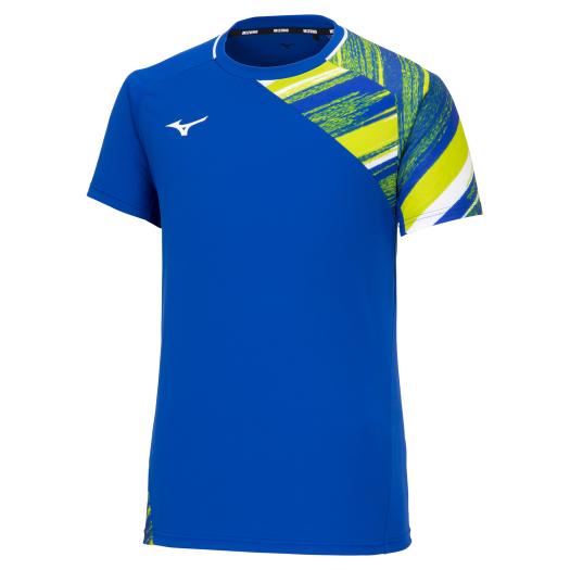 MIZUNO SHOP [ミズノ公式オンラインショップ] ゲームシャツ(ラケットスポーツ)[ユニセックス] 25 サーフブルー 62JAA004画像