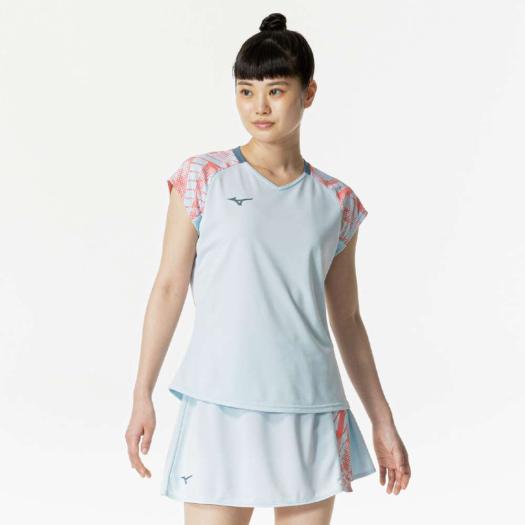 MIZUNO SHOP [ミズノ公式オンラインショップ] ゲームシャツ(ラケットスポーツ) ウィメンズ 29 ライトブルー 62JAB702