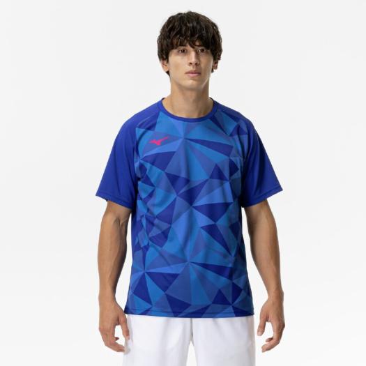 MIZUNO SHOP [ミズノ公式オンラインショップ] ゲームシャツ(ラケットスポーツ) ユニセックス 25 サーフブルー 62JAC021