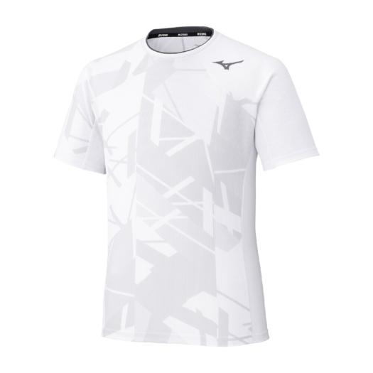 MIZUNO SHOP [ミズノ公式オンラインショップ] 【汗処理／通気】ドライエアロフローゲームシャツ(ラケットスポーツ) ユニセックス 70 ホワイト×グレー 62JAC500