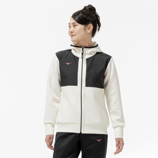 MIZUNO SHOP [ミズノ公式オンラインショップ] ストレッチスウェットフーディ(ラケットスポーツ) ウィメンズ 02 スノーホワイト 62MCC700