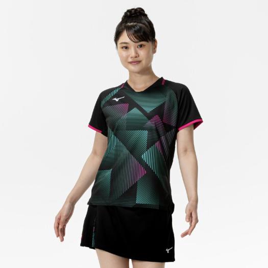 MIZUNO SHOP [ミズノ公式オンラインショップ] ゲームシャツ(卓球) ウィメンズ 09 ブラック 82JAC200