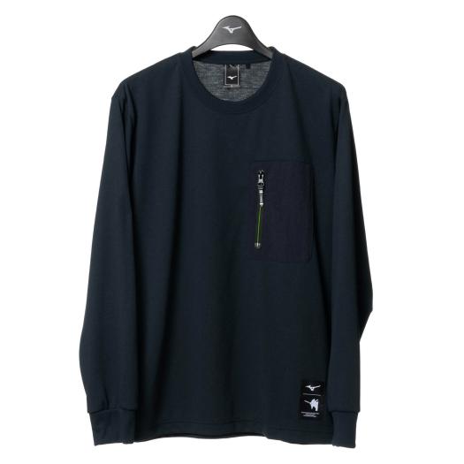 MIZUNO SHOP [ミズノ公式オンラインショップ] ミズノ エヴァンゲリオン ポケット付きグラフィックTシャツ(長袖)[ユニセックス] 09 ブラック B2JA2Y02の大画像