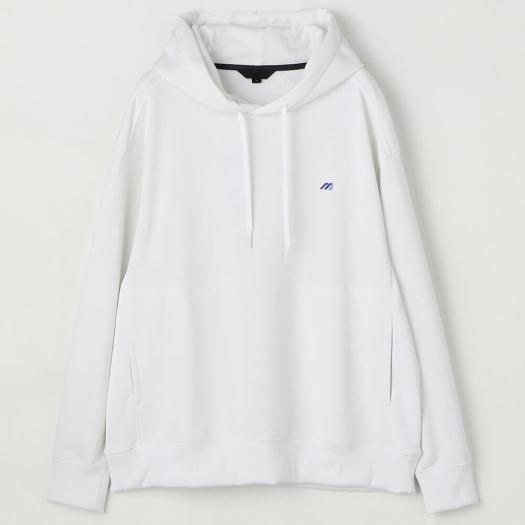 MIZUNO SHOP [ミズノ公式オンラインショップ] 【ミズノ直営店限定】モノグラムMポリエステルスパントパーカー ユニセックス 01 ホワイト B2JCC014
