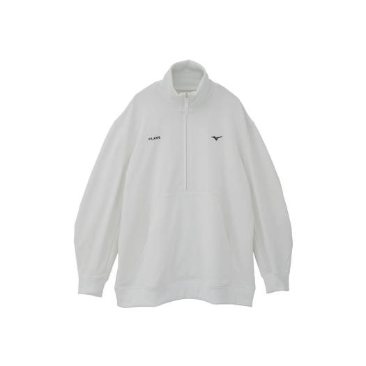 MIZUNO SHOP [�~�Y�m�����I�����C���V���b�v] �yCLANE�zPOLYSPAN HALF ZIP SWEATSHIRT �E�B�����Y 01 �z���C�g B2JCCS70