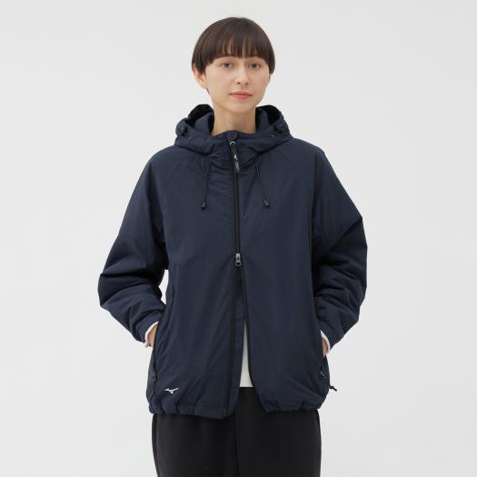 MIZUNO SHOP [ミズノ公式オンラインショップ] 【MARGARET HOWELL／吸湿発熱】ブレスサーモタスランナイロンフーディージャケット ウィメンズ 14 ネイビー B2JECZ