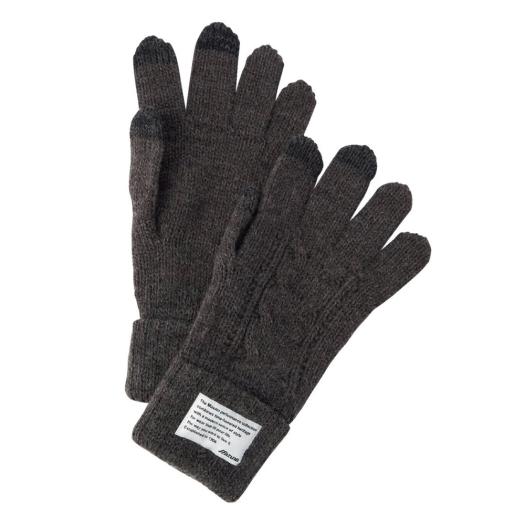 MIZUNO SHOP [ミズノ公式オンラインショップ] 【吸湿発熱】ブレスサーモ ケーブル編ニットグラブ(タッチパネル対応) ウィメンズ 97 チャコール杢 B2JYC735
