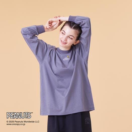 MIZUNO SHOP [ミズノ公式オンラインショップ] 【PEANUTS】クイックドライコットン長袖Tシャツ ユニセックス 07 ピューターグレー B2MACY50