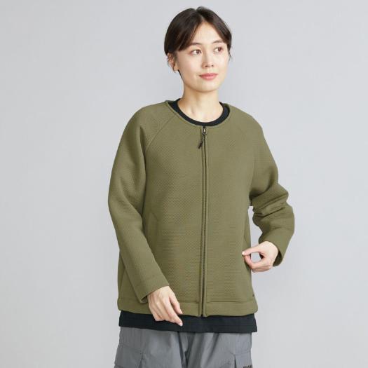 MIZUNO SHOP [ミズノ公式オンラインショップ] 【吸湿発熱】ブレスサーモリップルキルトカーディガン ウィメンズ 37 マーメイドカーキ B2MCC711