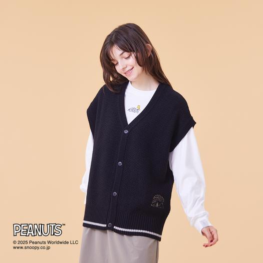 MIZUNO SHOP [ミズノ公式オンラインショップ] 【PEANUTS／吸湿発熱】ブレスサーモウール混ベスト ユニセックス 09 ブラック B2MCCY62