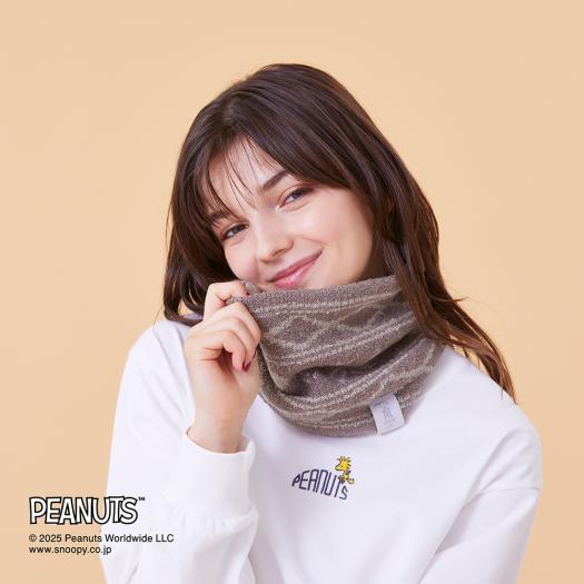 MIZUNO SHOP [ミズノ公式オンラインショップ] 【PEANUTS／吸湿発熱】ブレスサーモマシュマロニットネックウォーマー ユニセックス 05 ストーングレー B2MYCY60