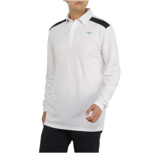 MIZUNO SHOP [ミズノ公式オンラインショップ] 【グローバルモデル／吸湿発熱】ブレスサーモ長袖共衿シャツ メンズ 01 ホワイト E2GAA503