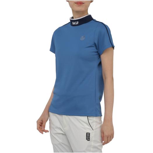 MIZUNO SHOP [ミズノ公式オンラインショップ] バックハニカムハイネックシャツ[ウィメンズ] 15 ロイヤルブルー E2JAA258の画像