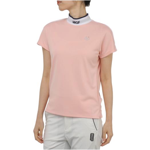 MIZUNO SHOP [ミズノ公式オンラインショップ] バックハニカムハイネックシャツ[ウィメンズ] 64 ピンク E2JAA258画像