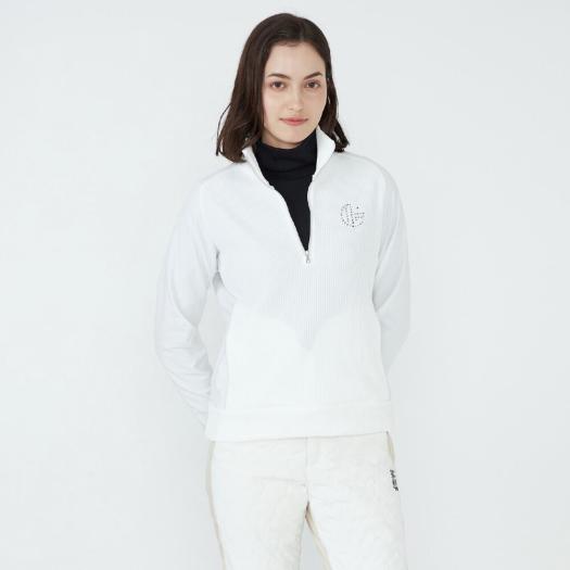 MIZUNO SHOP [ミズノ公式オンラインショップ] 【MGFコレクション】マテリアルミックスプルオーバー ウィメンズ 01 ホワイト E2JAC760